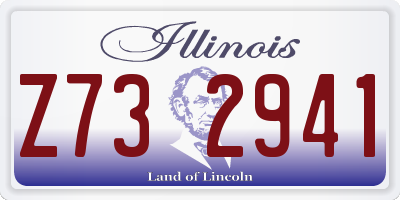 IL license plate Z732941