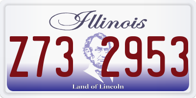 IL license plate Z732953