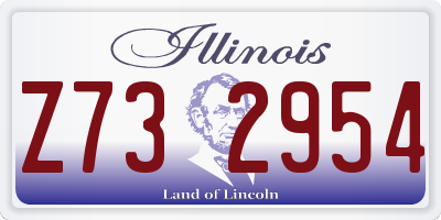 IL license plate Z732954
