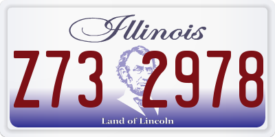 IL license plate Z732978