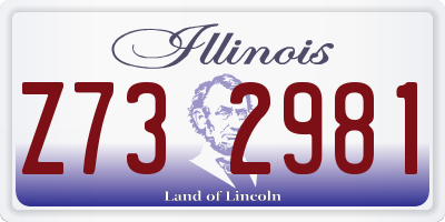 IL license plate Z732981