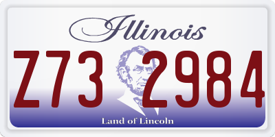 IL license plate Z732984