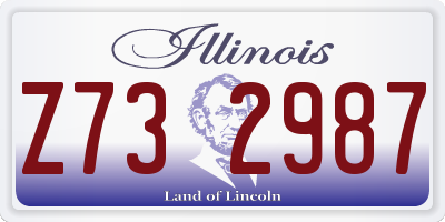 IL license plate Z732987
