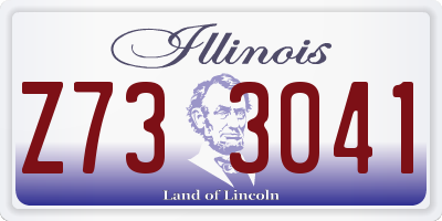 IL license plate Z733041
