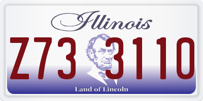 IL license plate Z733110