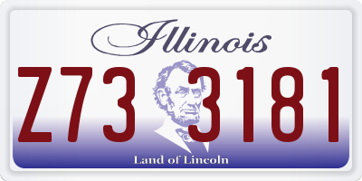 IL license plate Z733181