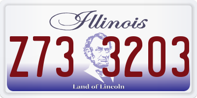 IL license plate Z733203