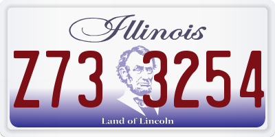IL license plate Z733254