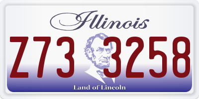 IL license plate Z733258