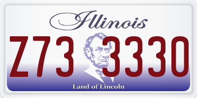 IL license plate Z733330