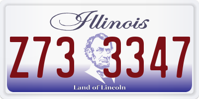 IL license plate Z733347