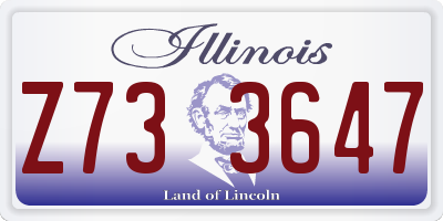 IL license plate Z733647