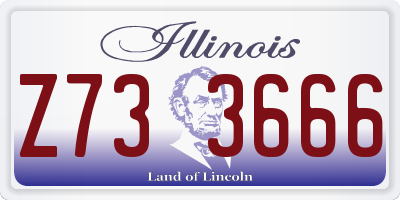 IL license plate Z733666