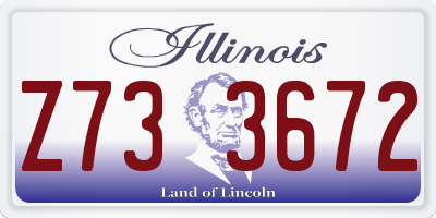 IL license plate Z733672