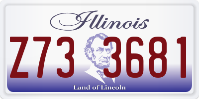 IL license plate Z733681