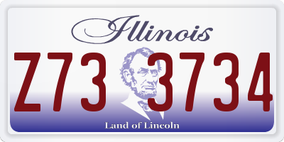IL license plate Z733734