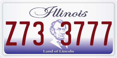 IL license plate Z733777