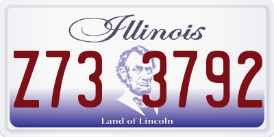 IL license plate Z733792