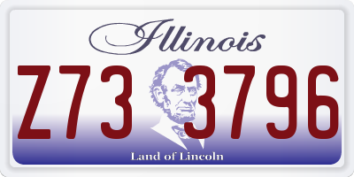 IL license plate Z733796