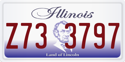 IL license plate Z733797