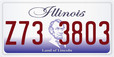 IL license plate Z733803