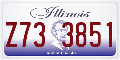 IL license plate Z733851