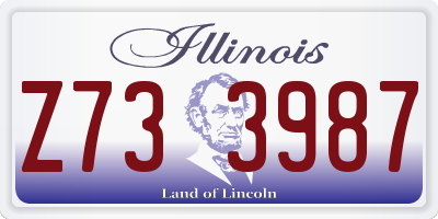 IL license plate Z733987
