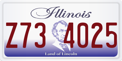 IL license plate Z734025