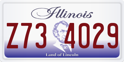 IL license plate Z734029