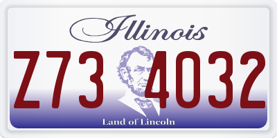 IL license plate Z734032