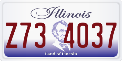IL license plate Z734037