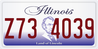 IL license plate Z734039