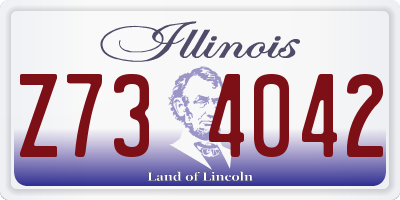 IL license plate Z734042