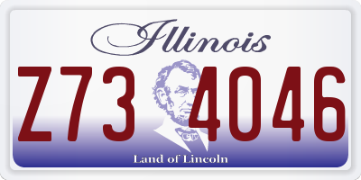IL license plate Z734046