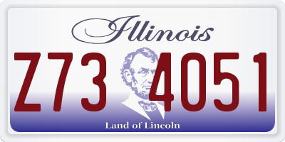 IL license plate Z734051