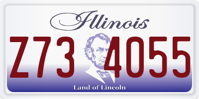 IL license plate Z734055