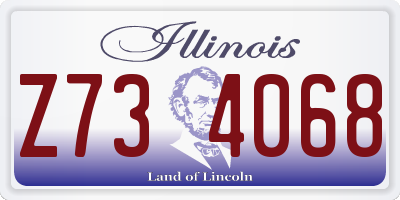 IL license plate Z734068