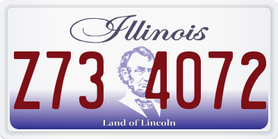 IL license plate Z734072