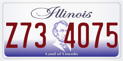IL license plate Z734075