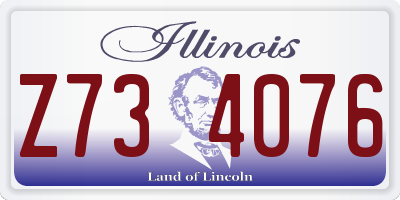 IL license plate Z734076