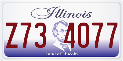 IL license plate Z734077