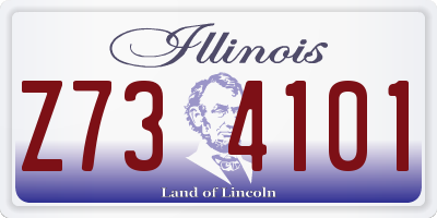 IL license plate Z734101