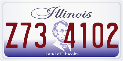 IL license plate Z734102