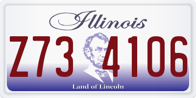 IL license plate Z734106