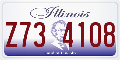 IL license plate Z734108