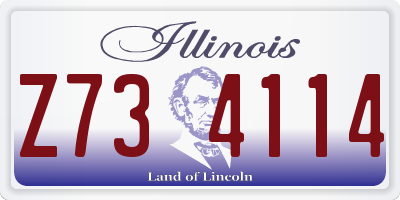 IL license plate Z734114