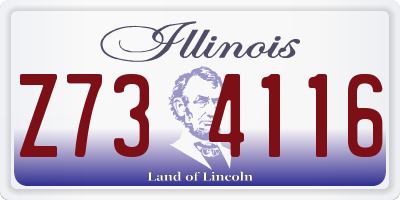 IL license plate Z734116