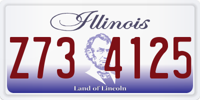 IL license plate Z734125