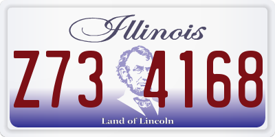 IL license plate Z734168