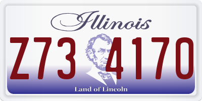 IL license plate Z734170